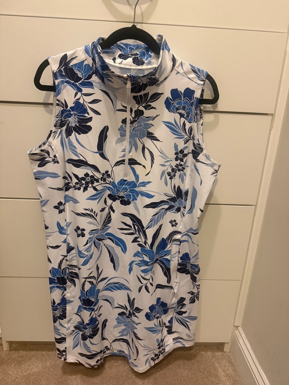 Tommy Bahama Island Zone sleeveless  zip-front dress